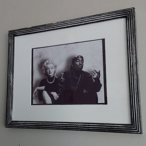 Marilyn Monroe and Tupac Fine Art Print Custom Framed 12x16 Matted - Picture 1 of 3